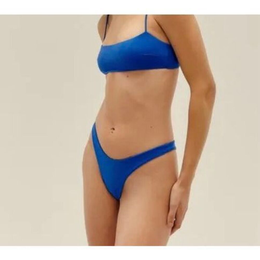 Haight Swimwear Lola Cheeky Bikini Bottom | Blue in Small